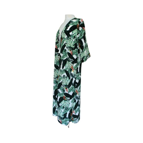 NWT RACHEL ZOE Tropical Green Leaf Print Cover Up - Picture 3 of 6
